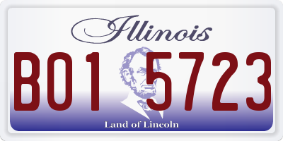 IL license plate B015723