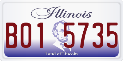 IL license plate B015735