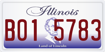 IL license plate B015783