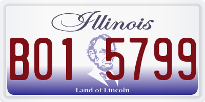 IL license plate B015799