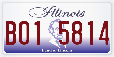 IL license plate B015814
