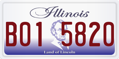IL license plate B015820