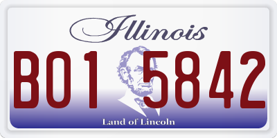 IL license plate B015842