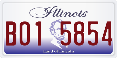 IL license plate B015854
