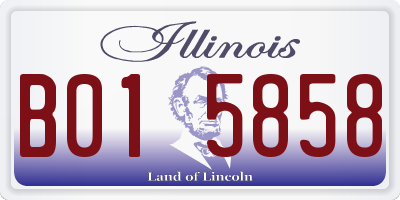 IL license plate B015858