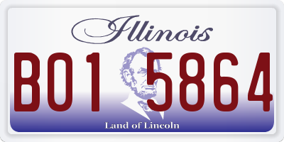IL license plate B015864