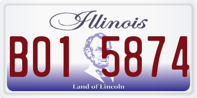 IL license plate B015874