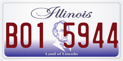 IL license plate B015944