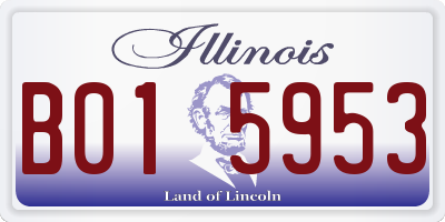 IL license plate B015953