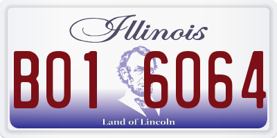 IL license plate B016064