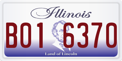 IL license plate B016370