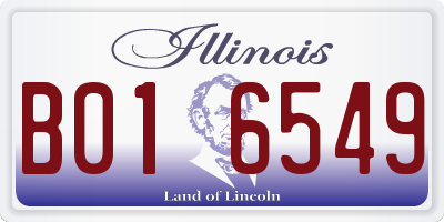 IL license plate B016549