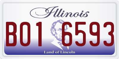 IL license plate B016593