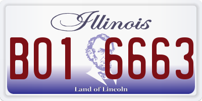 IL license plate B016663