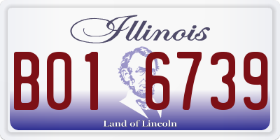 IL license plate B016739