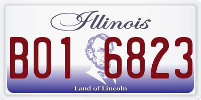 IL license plate B016823