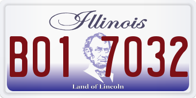 IL license plate B017032
