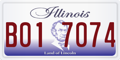IL license plate B017074