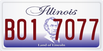 IL license plate B017077