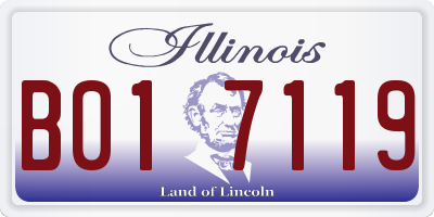 IL license plate B017119