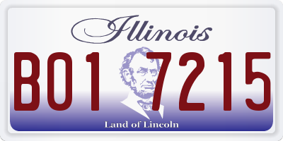 IL license plate B017215