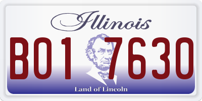 IL license plate B017630