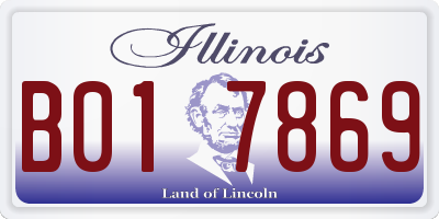 IL license plate B017869