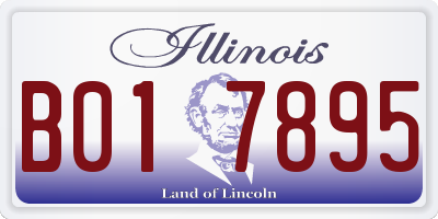 IL license plate B017895