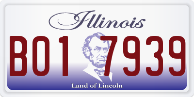 IL license plate B017939