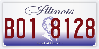 IL license plate B018128