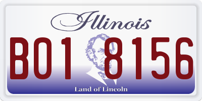 IL license plate B018156