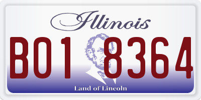 IL license plate B018364