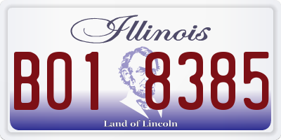 IL license plate B018385