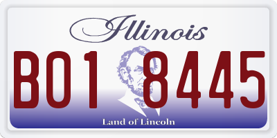 IL license plate B018445