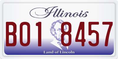 IL license plate B018457