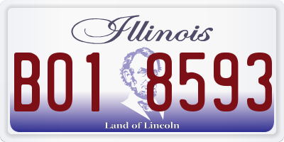 IL license plate B018593