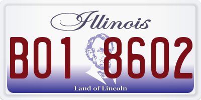 IL license plate B018602