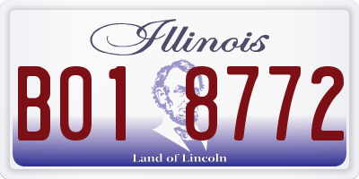 IL license plate B018772
