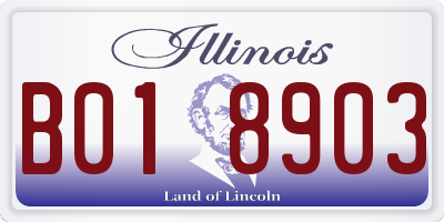 IL license plate B018903