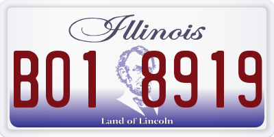 IL license plate B018919