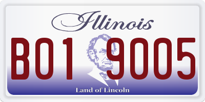 IL license plate B019005