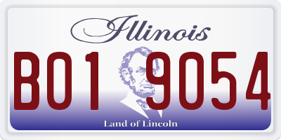 IL license plate B019054