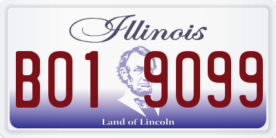 IL license plate B019099