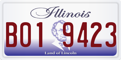 IL license plate B019423