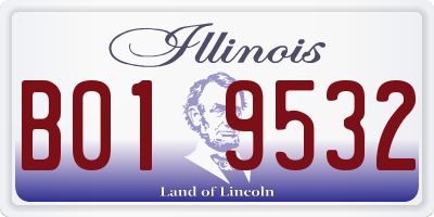 IL license plate B019532