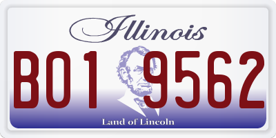 IL license plate B019562