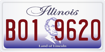 IL license plate B019620