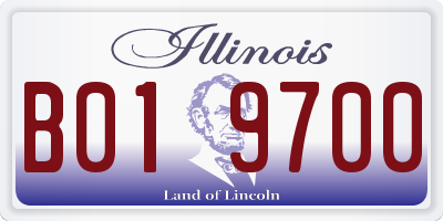 IL license plate B019700