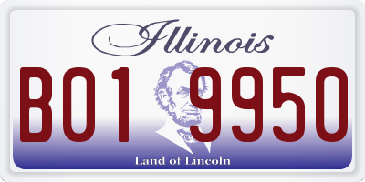 IL license plate B019950
