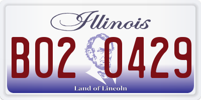IL license plate B020429